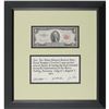 Image 1 : Apollo 15 Flown Two-Dollar Bill with Crew-Signed Statement