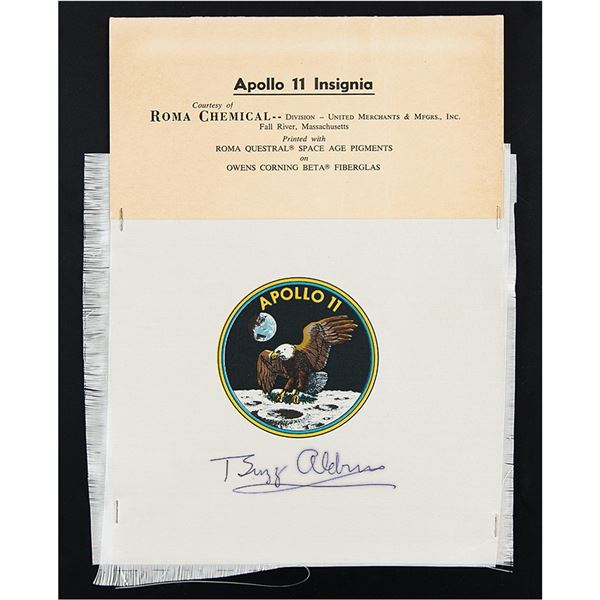 Buzz Aldrin Signed Apollo 11 Beta Cloth