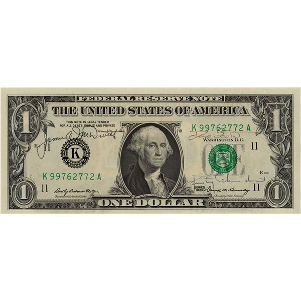 Apollo 9 Signed One-Dollar Bill