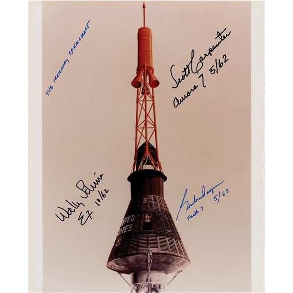 Mercury Astronauts: Carpenter, Cooper, and Schirra Signed Photograph