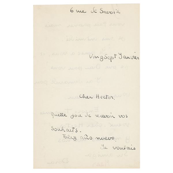 Dora Maar Autograph Letter Signed