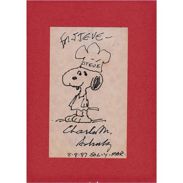 Charles Schulz Original Sketch of Snoopy