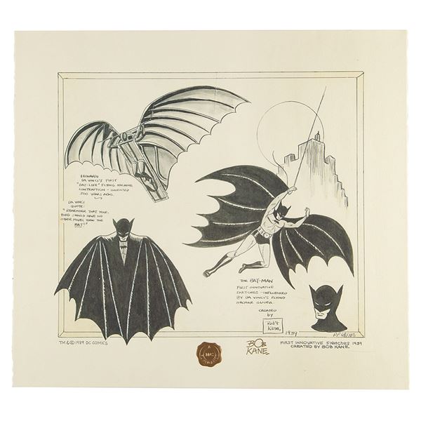 Bob Kane Signed Print