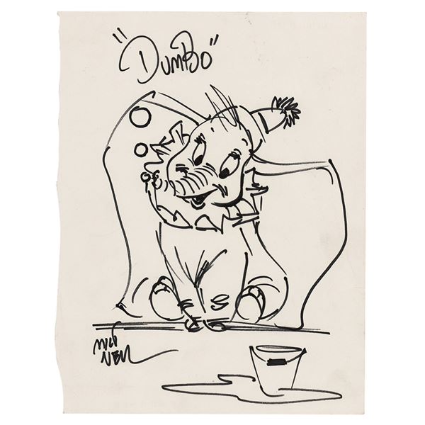 Milt Neil Signed Sketch