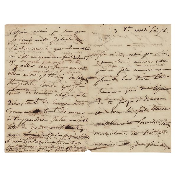 Victor Hugo: Juliette Drouet Autograph Letter Signed