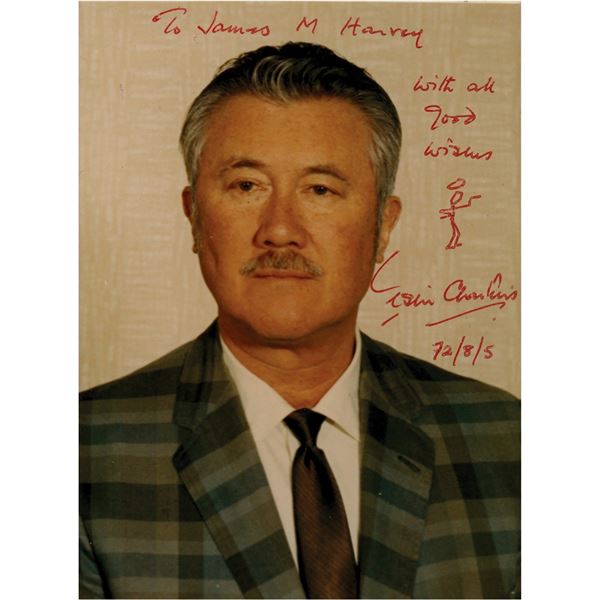 Leslie Charteris Signed Photograph with Sketch