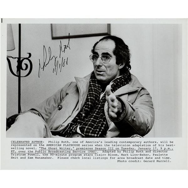 Philip Roth Signed Photograph