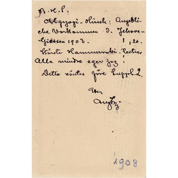 August Strindberg Autograph Letter Signed