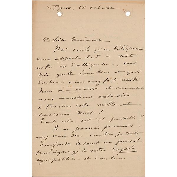 Gabriel Faure Autograph Letter Signed