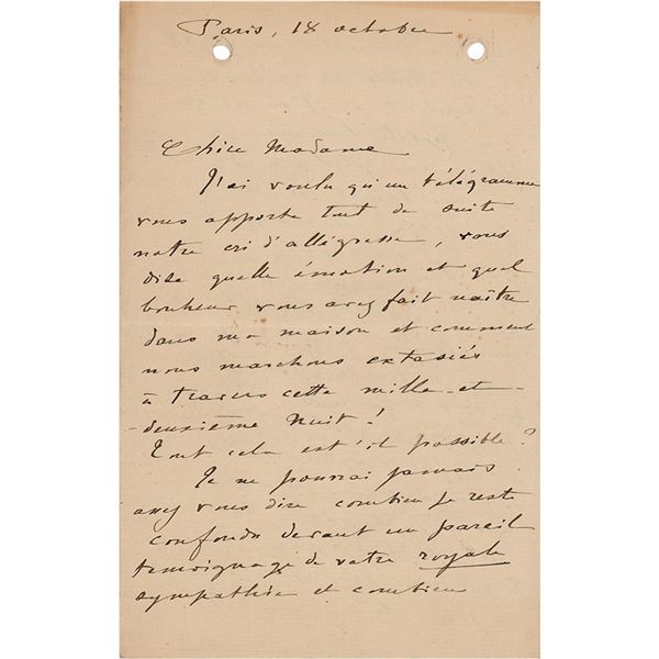 Gabriel Faure Autograph Letter Signed