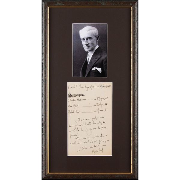 Maurice Ravel Autograph Letter Signed