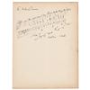 Image 1 : Jerome Kern Autograph Musical Quotation Signed