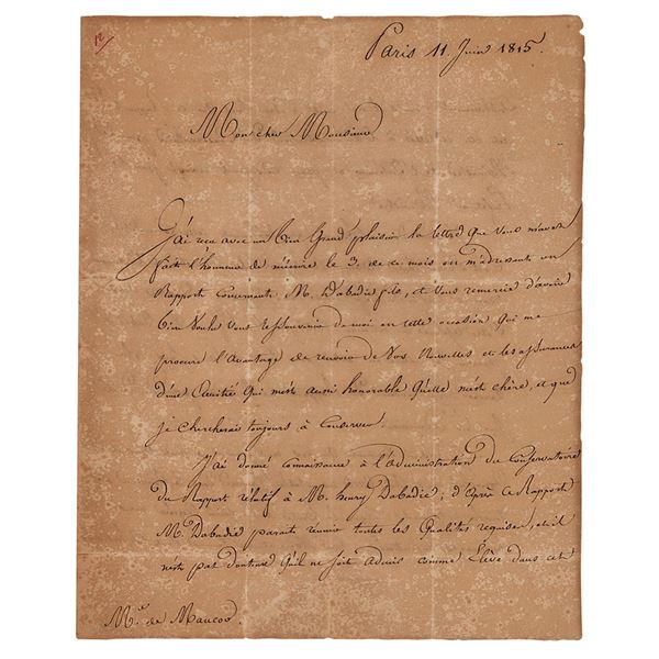 Pierre Baillot Letter Signed