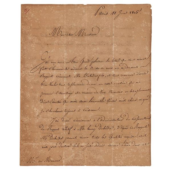 Pierre Baillot Letter Signed