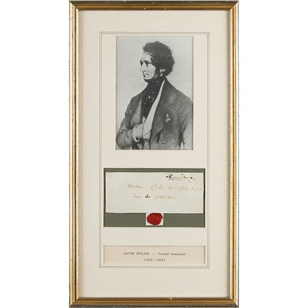 Hector Berlioz Hand-Addressed Mailing Panel to Felix Mendelssohn-Bartholdy