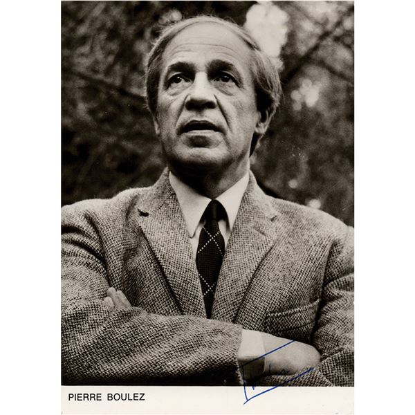 Pierre Boulez Signed Photograph