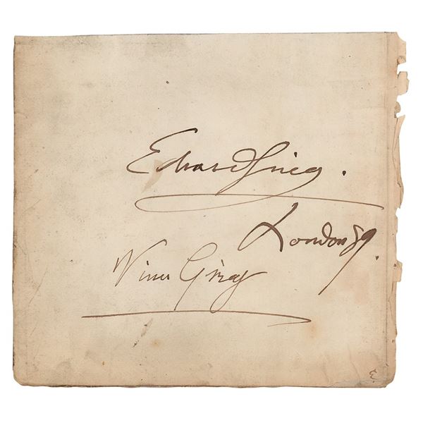 Edvard Grieg Signature