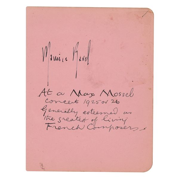 Maurice Ravel Signature