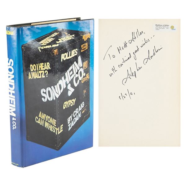 Stephen Sondheim Signed Book