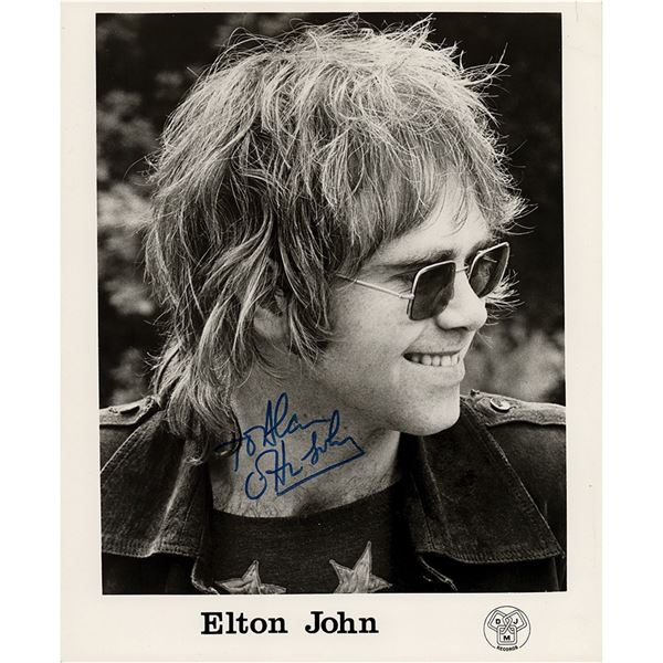 Elton John Signed Photograph