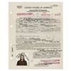 Image 1 : Greta Garbo Thrice-Signed Document and Passport Photo
