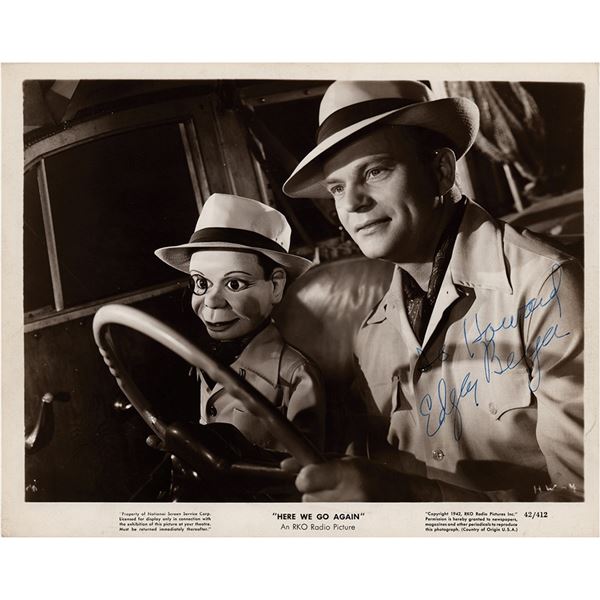 Edgar Bergen Signed Photograph