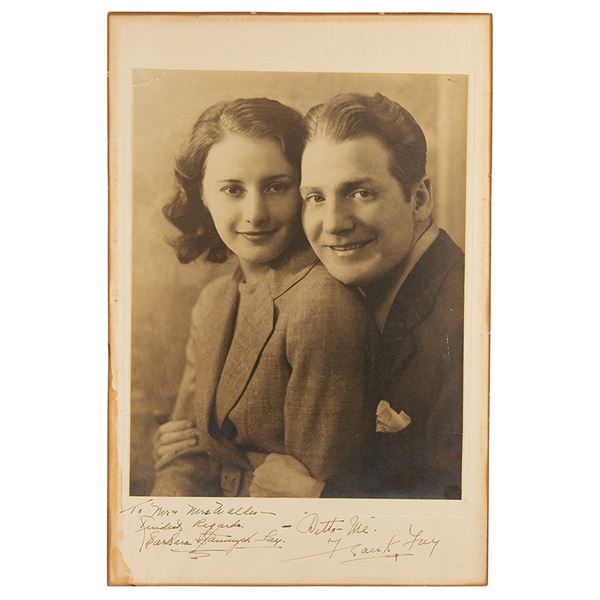 Barbara Stanwyck and Frank Fay Signed Photograph