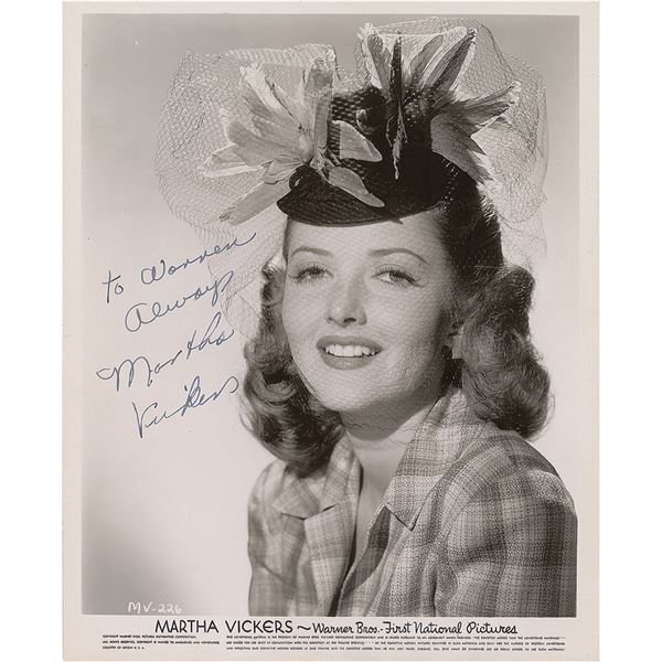 Martha Vickers Signed Photograph