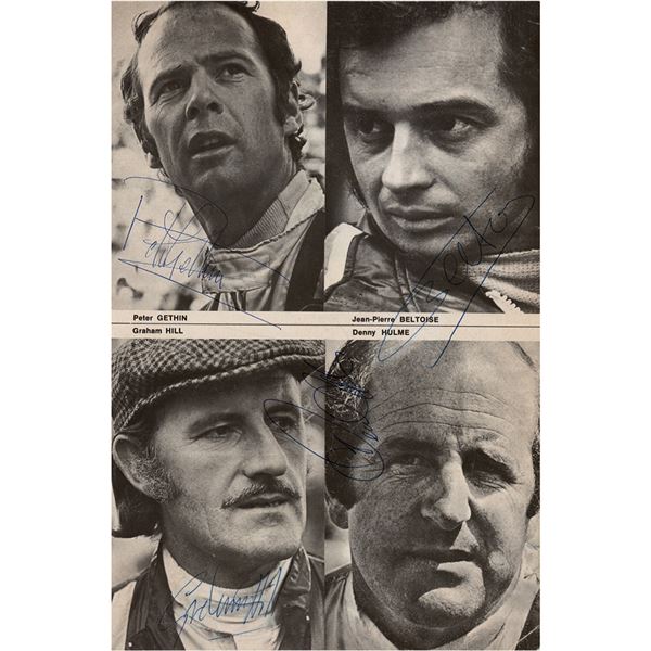 Auto Racing Multi-Signed Photograph