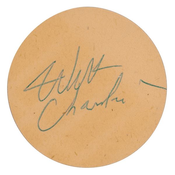 Wilt Chamberlain Signed Drink Coaster