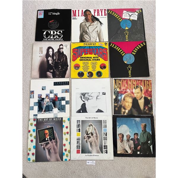 Assortment of Vintage Records (Max Headroom Vendetta, The Art of Noise, Ice House)