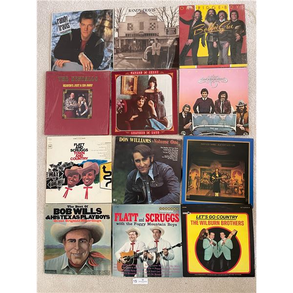 Assorrtment of Vintage Records (Randy Travis, The Kendalls)