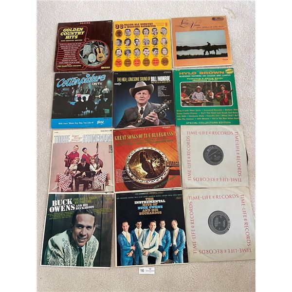 Assortment of Vintage Records (Grand ol Opery, Blue Grass Music, Brenda Lee)