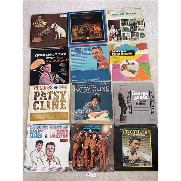 Assortment of Country Music Records (George Jones, Patsy Cline & More!)