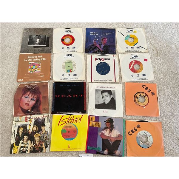 45 Record Collection Heart, Robert Palmer, Kim Mitchell, Glen Campbell