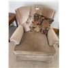 Image 1 : Beige Armchair with throw pillow 36" x33" H 34"