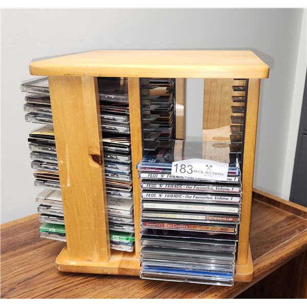 Cd Table Wooden Table Top 72 CD Stand with 54 CD's 11