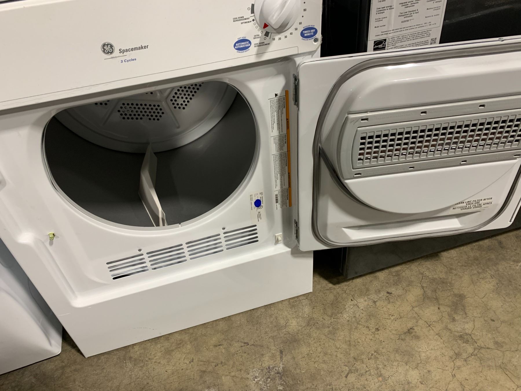 GENERAL ELECTRIC SPACEMAKER PKSP333EB6WW 3 CYCLE APARTMENT SIZE ...