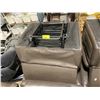 Image 2 : 2 BROWN LEATHER LOOK OVERSTUFFED RECLINING ARMCHAIRS ( SOME COSMETIC DAMAGE RECLINER WORKING )