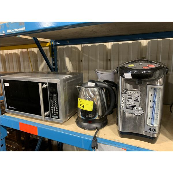 2 STAINLESS STEEL ELECTRIC HOT WATER DISPENSERS, 2 STAINLESS STEEL ELECTRIC KETTLES, WATER FILTER