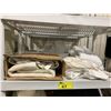 Image 2 : 2 GREY PLASTIC 36"W X 18"D X 90"H SHELVING UNITS WITH ASSORTED LINENS & SPA ITEMS