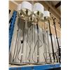 Image 2 : 6 BRUSHED NICKEL ELECTRIC FLOOR LAMPS & 3 BROWN METAL COAT RACKS