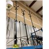 Image 3 : 6 BRUSHED NICKEL ELECTRIC FLOOR LAMPS & 3 BROWN METAL COAT RACKS