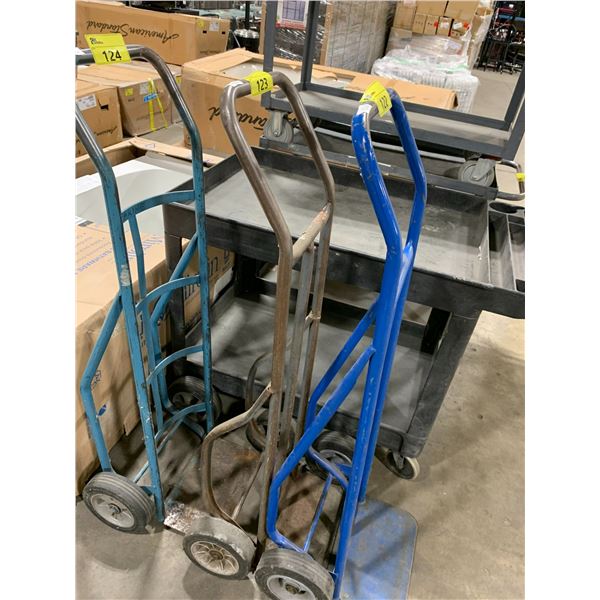 GREY METAL 2 WHEEL SOLID TIRE HAND TRUCK