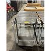 Image 2 : GREY METAL 30"W X 40"D X 37"H MOBILE 2 STEP  2 TIER COMMERCIAL PRODUCT CART