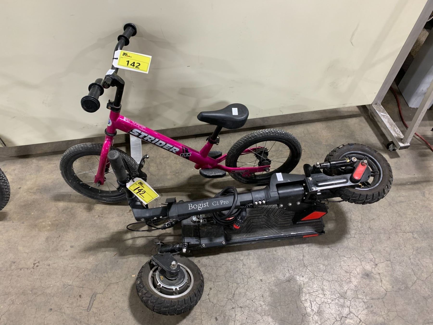 STRIDER 14X PINK STRIDER STYLE BIKE & BOGIST C1 PRO ELECTRIC FOLDING ...