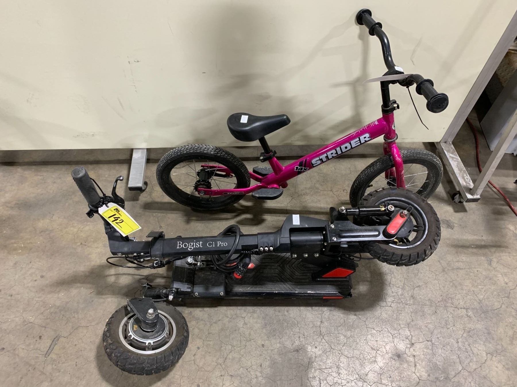 STRIDER 14X PINK STRIDER STYLE BIKE & BOGIST C1 PRO ELECTRIC FOLDING ...