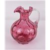 Image 2 : Antique Cranberry Coin Dot Glass Pitcher