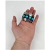Image 3 : Massive Navajo Sterling Silver Turquoise Bracelet