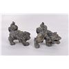 Image 2 : Antique Chinese Cast Iron Foo Dogs